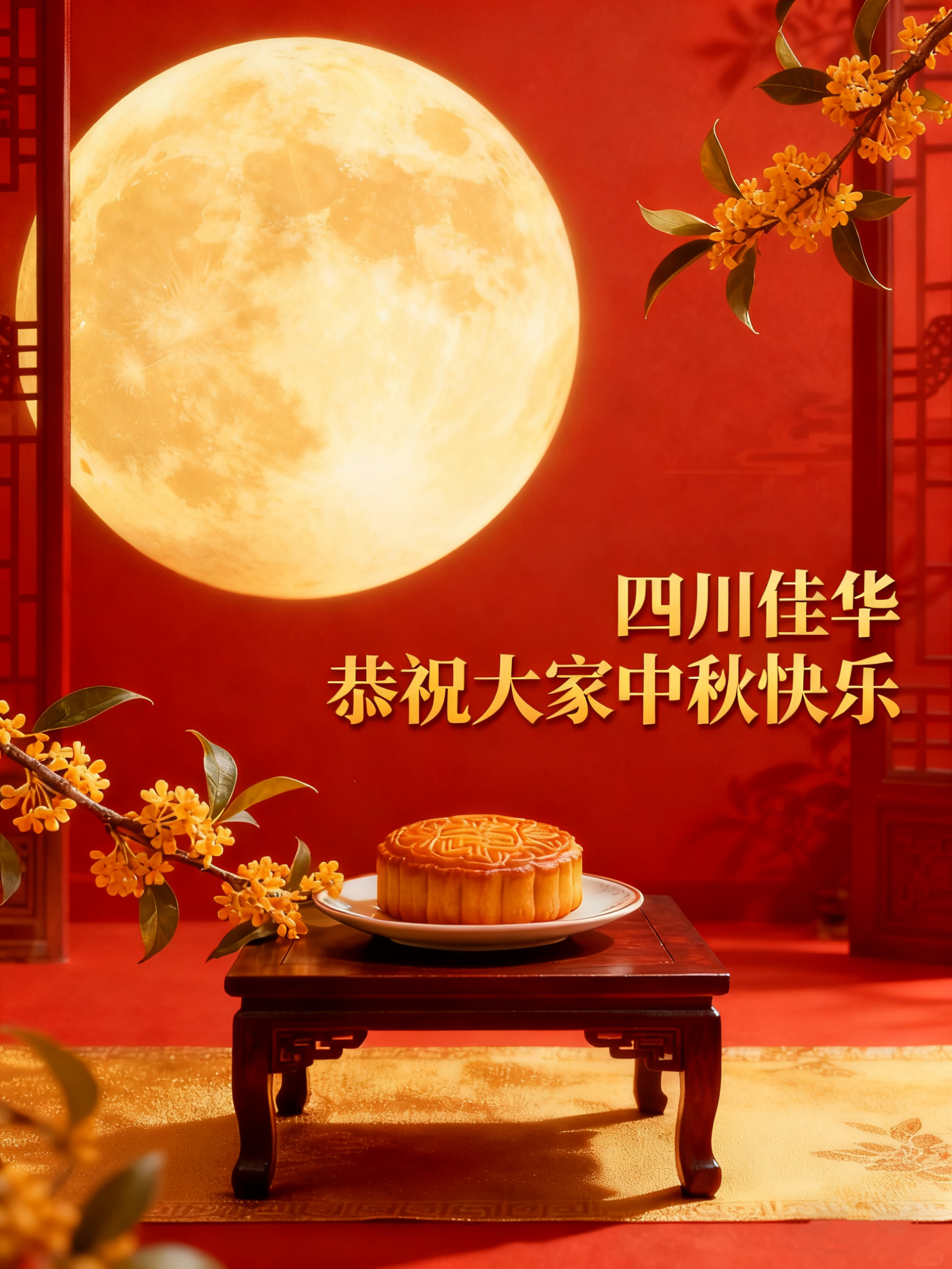 四川佳華恭祝大家：中秋快樂